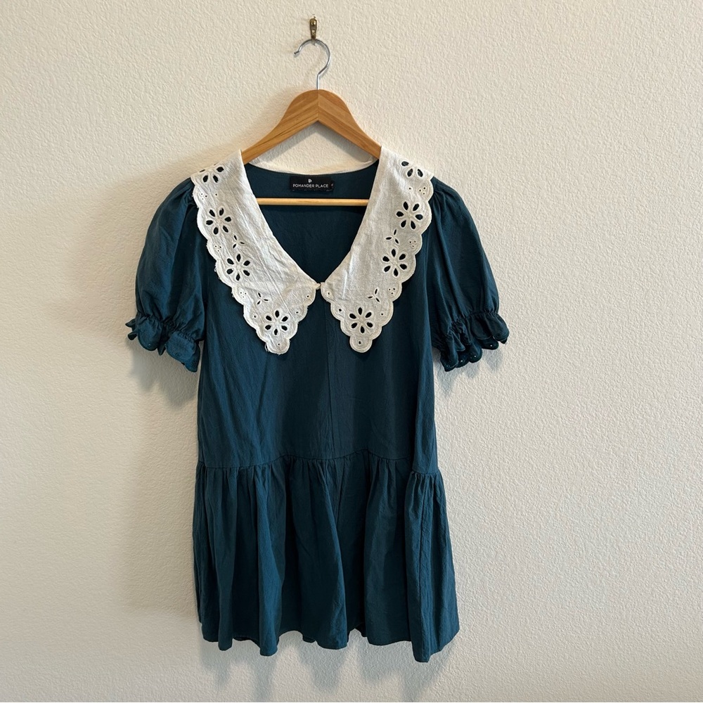 Tuckernuck Pomander Place Charlotte Terry Dress Ruffle Neck
